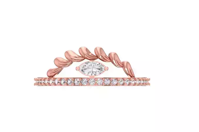 Women Wedding Engagement Marquise Stone Ring 3D print model
