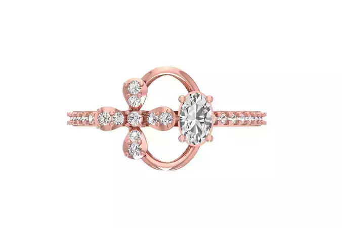 Women Wedding Engagement Oval Stone Ring