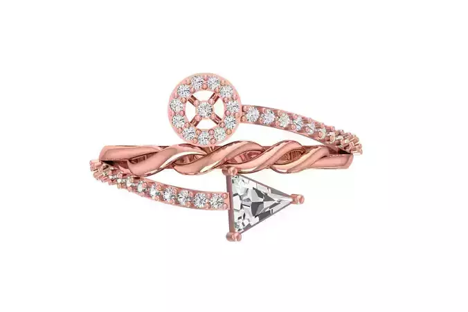 Women Wedding Engagement Triangle stone Ring