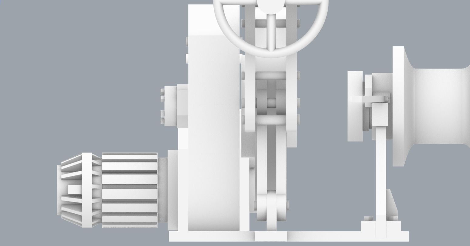 Anchor Winch Low-poly 3D model_19