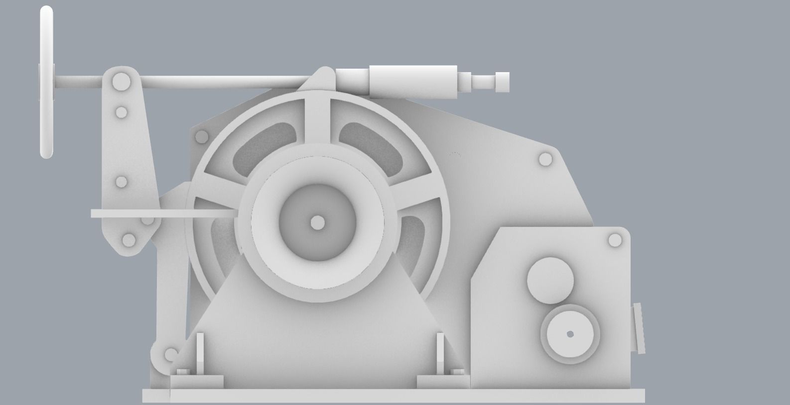 Anchor Winch Low-poly 3D model_13