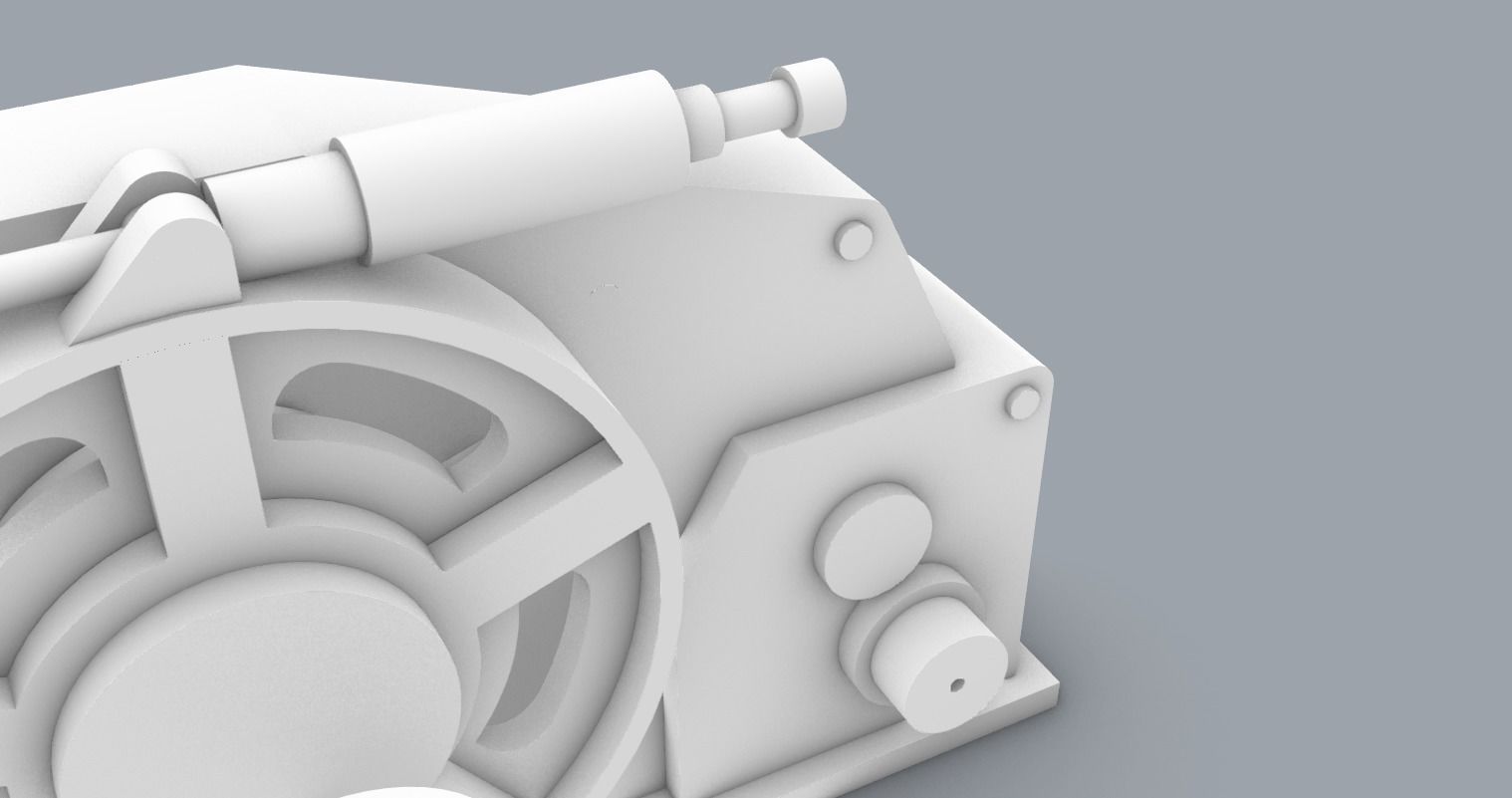 Anchor Winch Low-poly 3D model_11