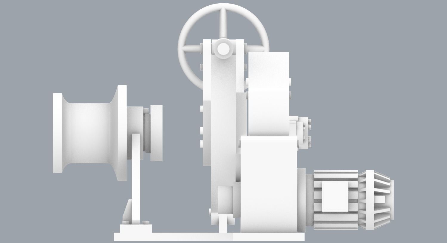 Anchor Winch Low-poly 3D model_16