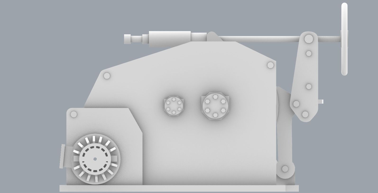 Anchor Winch Low-poly 3D model_14