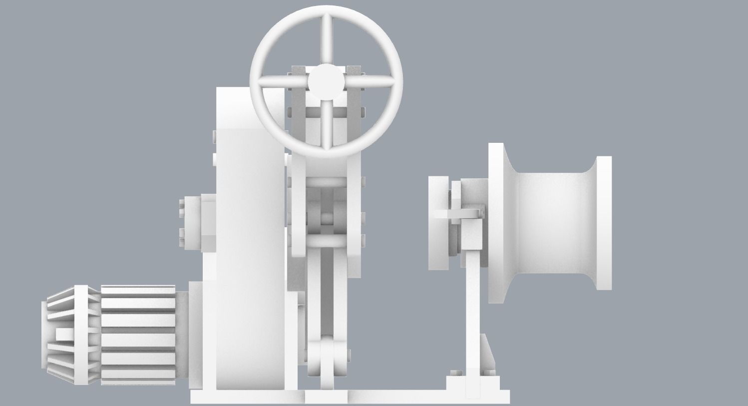 Anchor Winch Low-poly 3D model_15