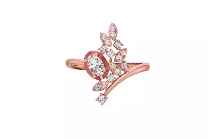 Women Wedding Engagement Oval Stone Ring