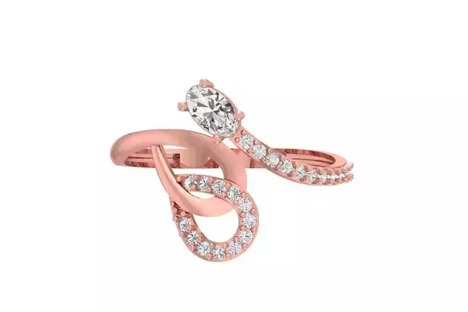Women Wedding Engagement Oval Stone Ring