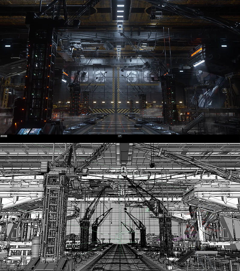 technology factory 3D model_1