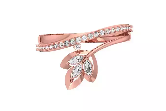 Women Wedding Engagement Marquise stone Ring 3D print model