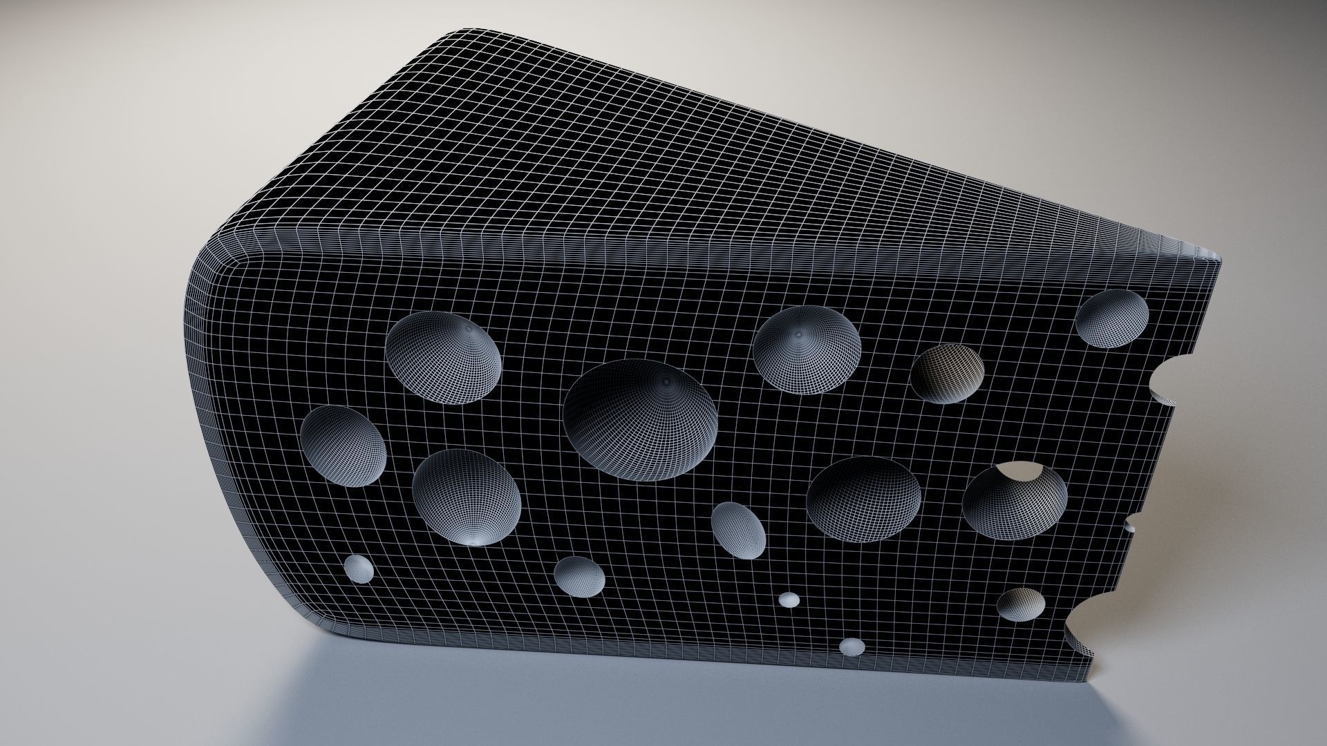 Piece of Cheese 3D model_4