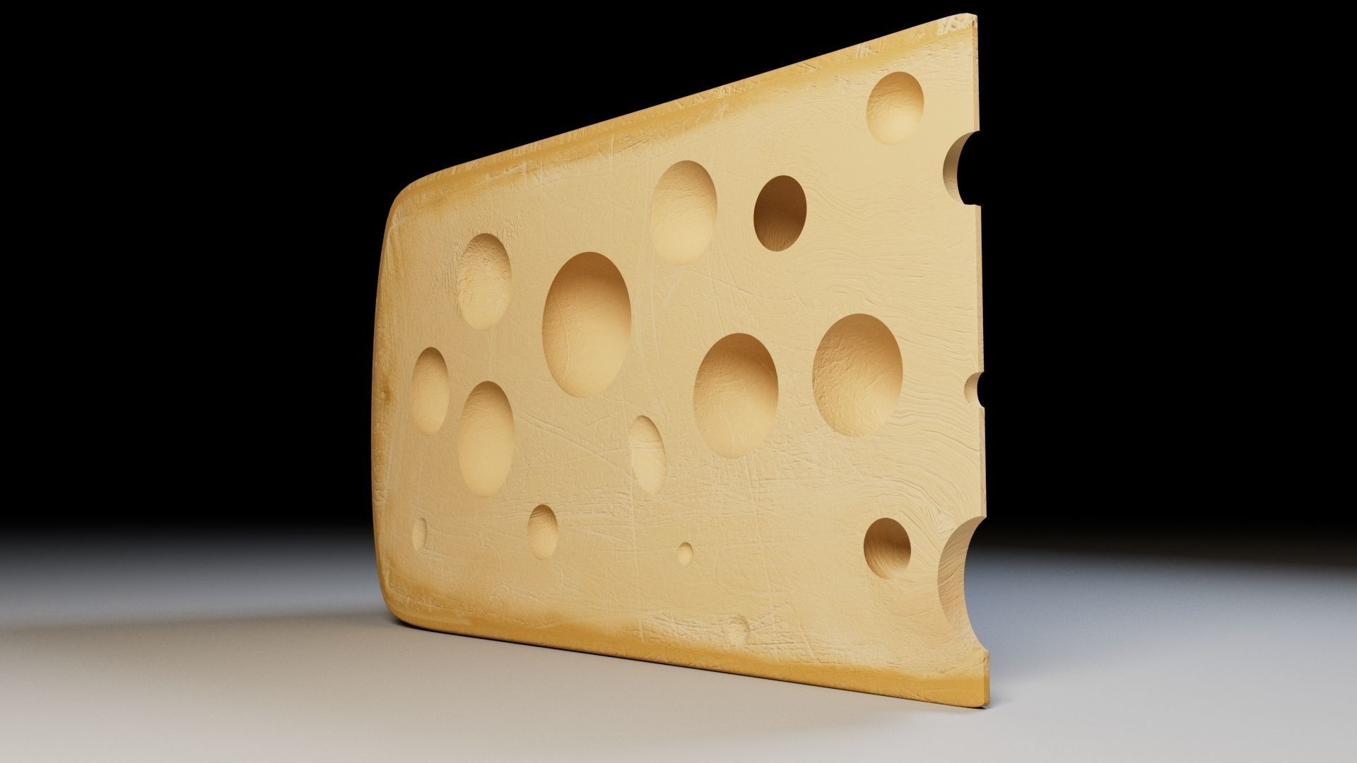 Piece of Cheese 3D model_2