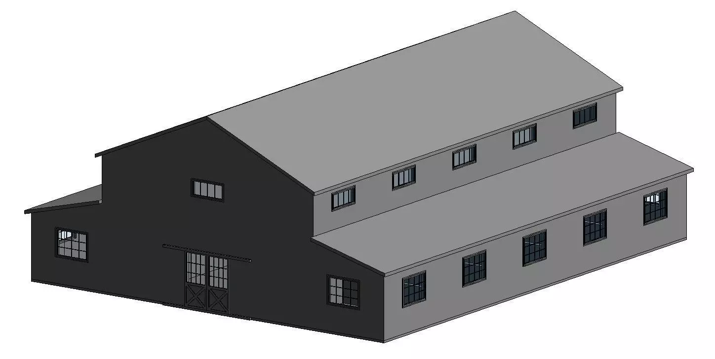 red barn 3D model_0