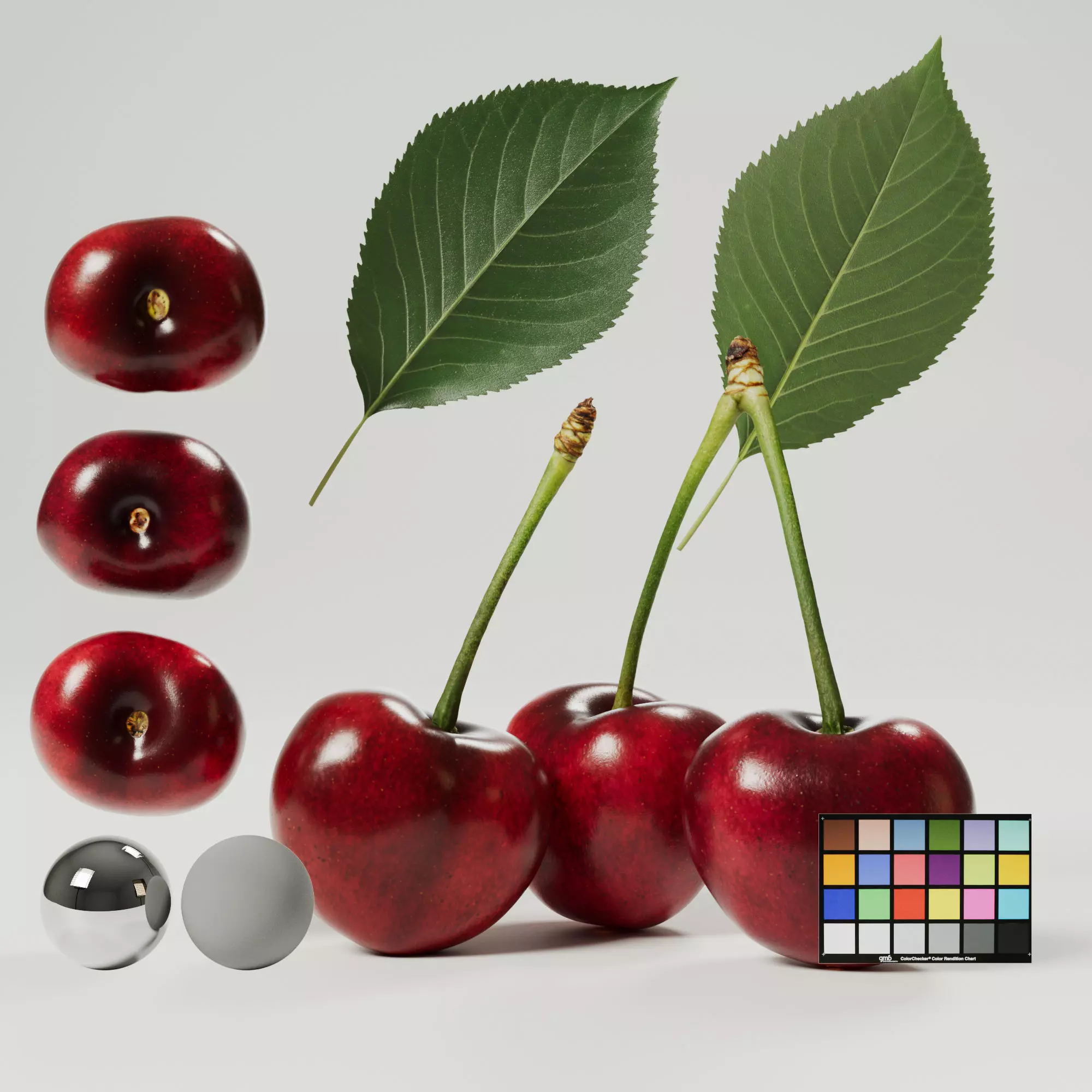 Cherry Low-poly 3D model_0