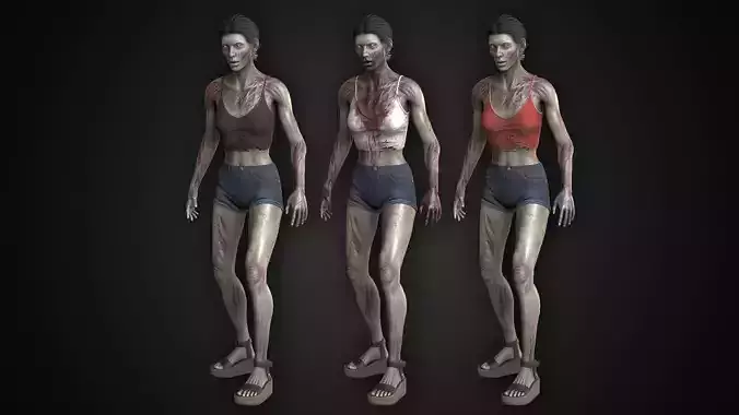 Female Zombie in Shorts