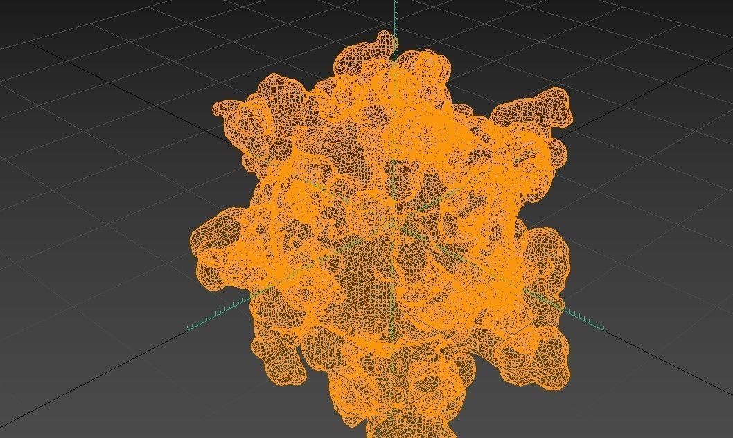 Cancer Cell Groving Low-poly 3D model_3