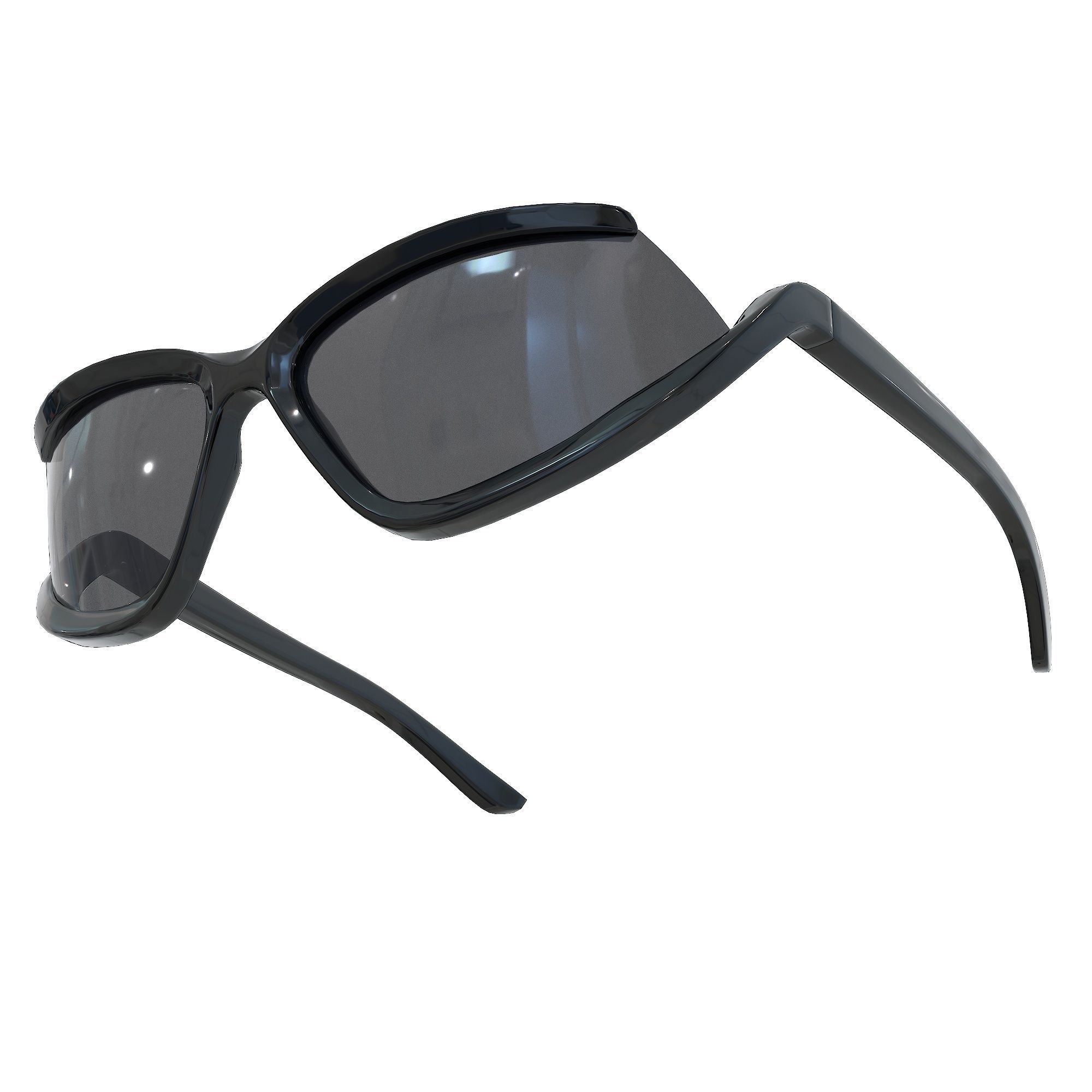 Balenciaga Side Xpander Cat Sunglasses Low-poly 3D model_11