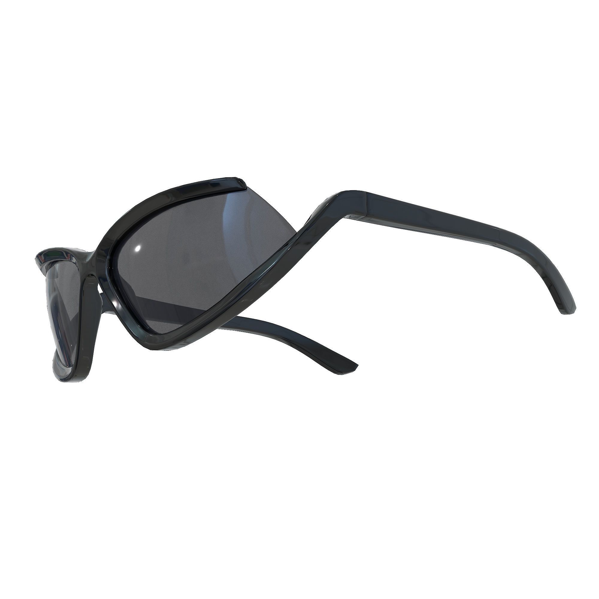 Balenciaga Side Xpander Cat Sunglasses Low-poly 3D model_9