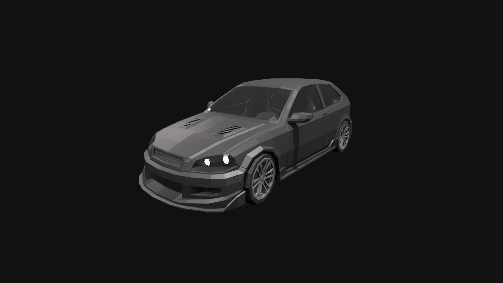 Low Poly  Customizable Cars Low-poly 3D model_5