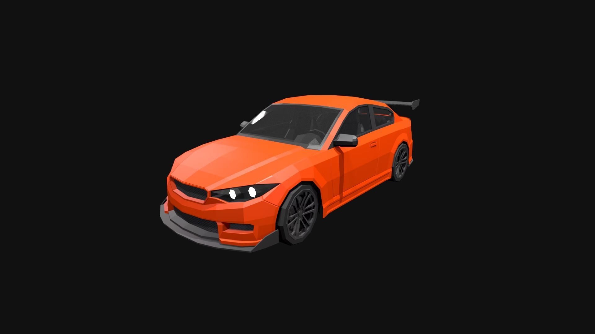 Low Poly  Customizable Cars Low-poly 3D model_4