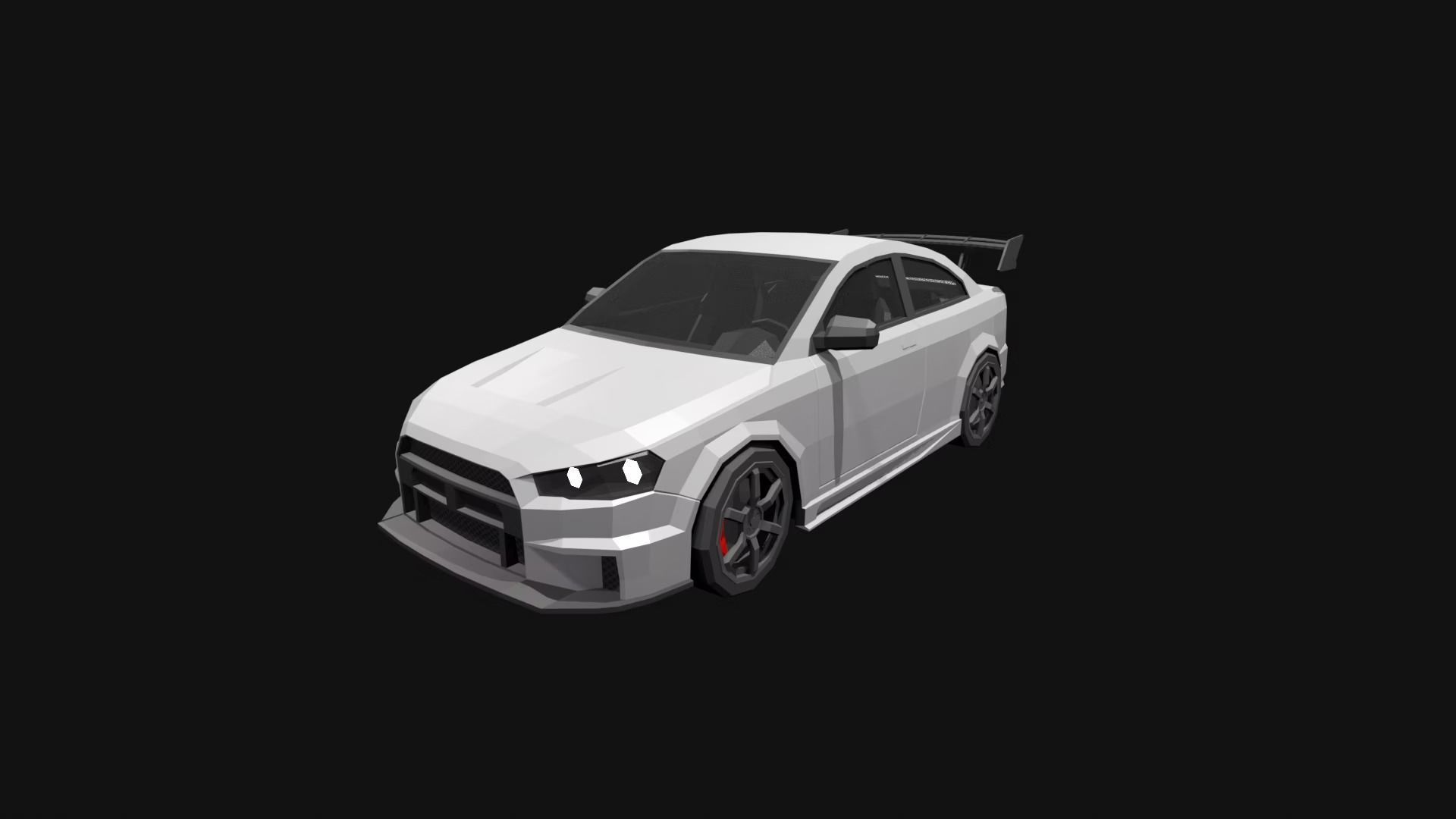 Low Poly  Customizable Cars Low-poly 3D model_7