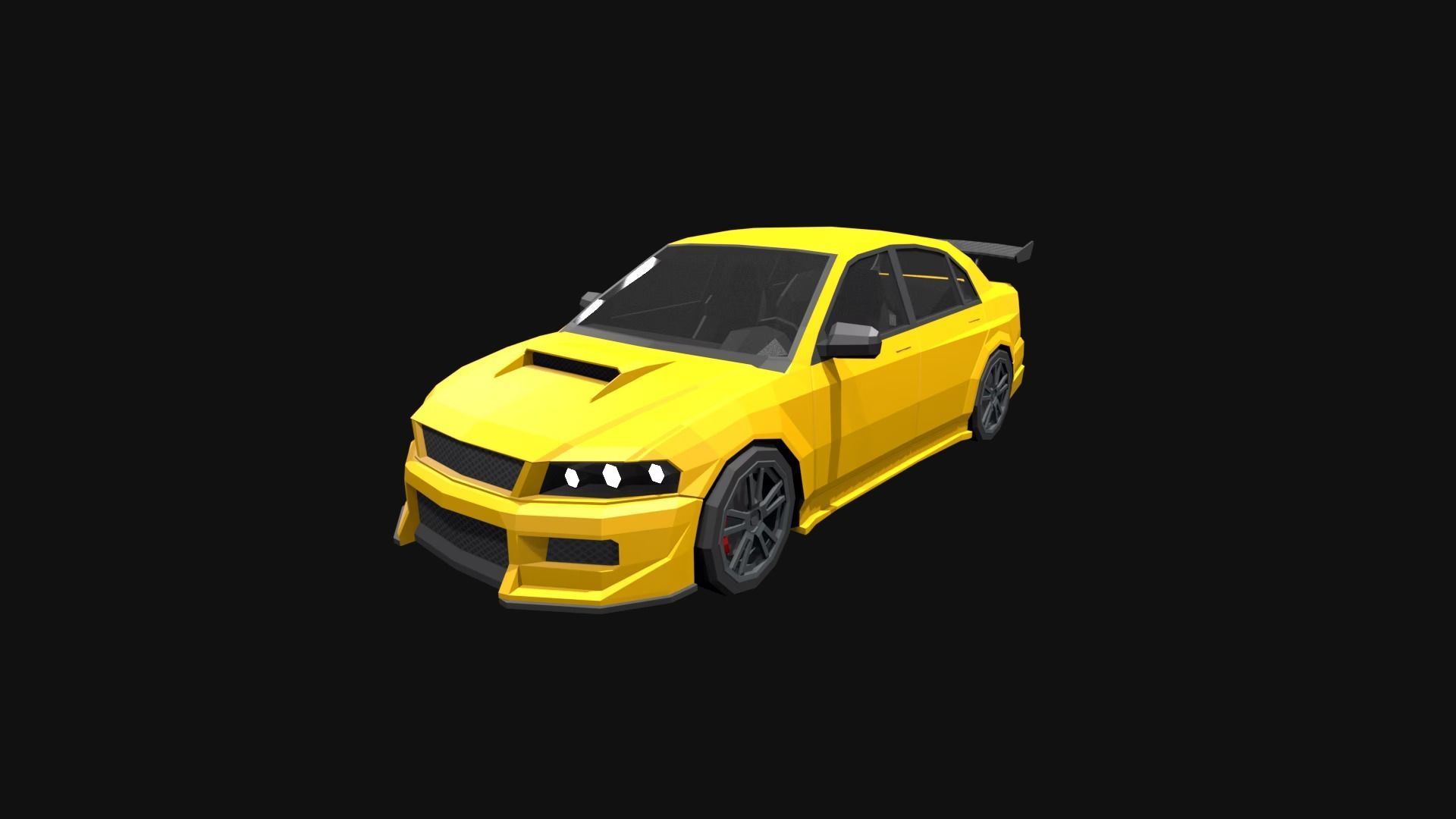 Low Poly  Customizable Cars Low-poly 3D model_8