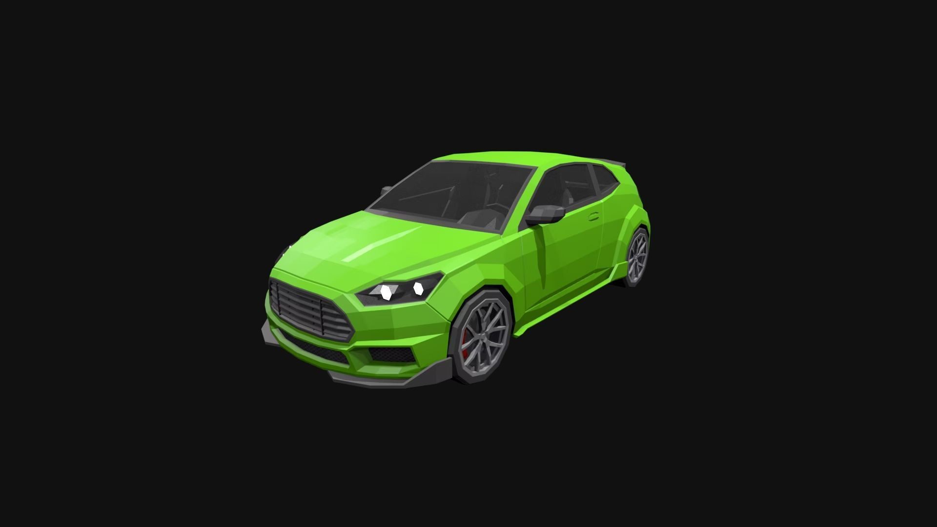 Low Poly  Customizable Cars Low-poly 3D model_6
