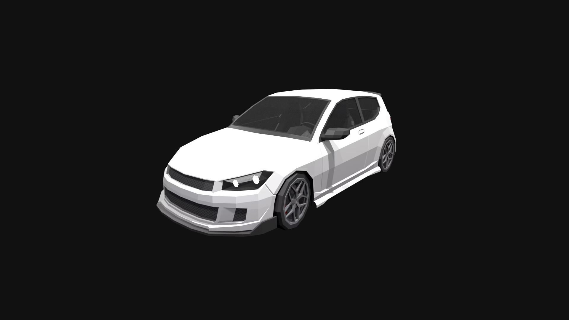 Low Poly  Customizable Cars Low-poly 3D model_2