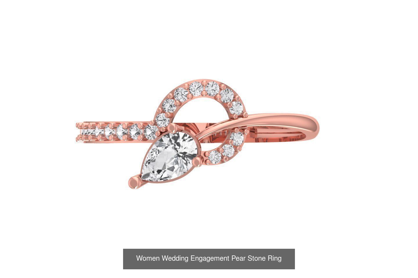 77 Different Shape Stone Rings 3dm STL OBJ FBX Detail Collection _54