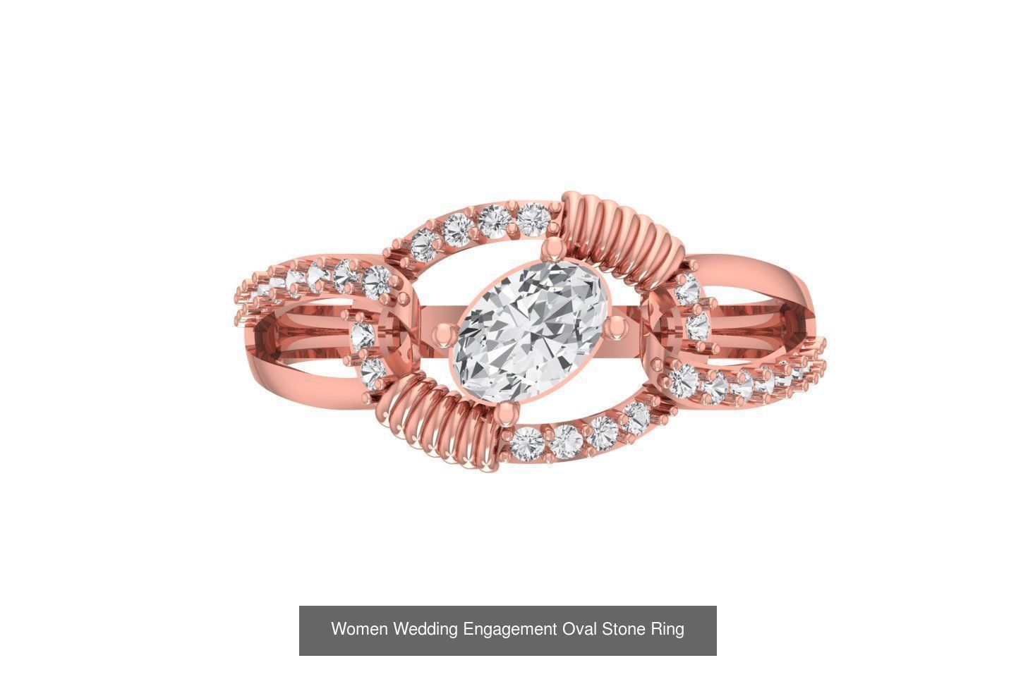 77 Different Shape Stone Rings 3dm STL OBJ FBX Detail Collection _49