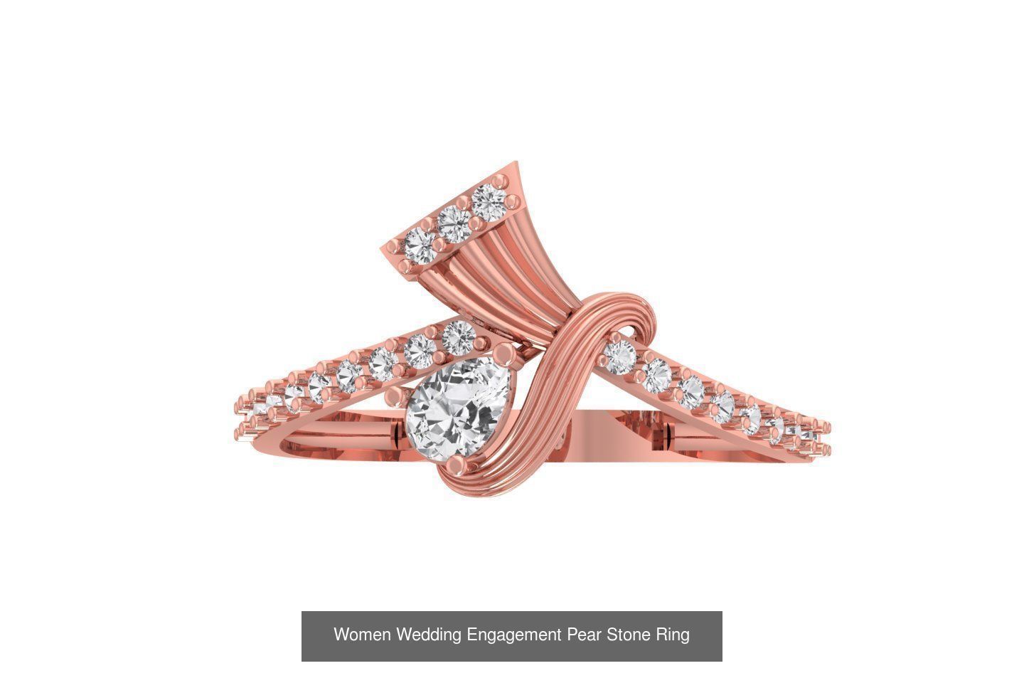 77 Different Shape Stone Rings 3dm STL OBJ FBX Detail Collection _69