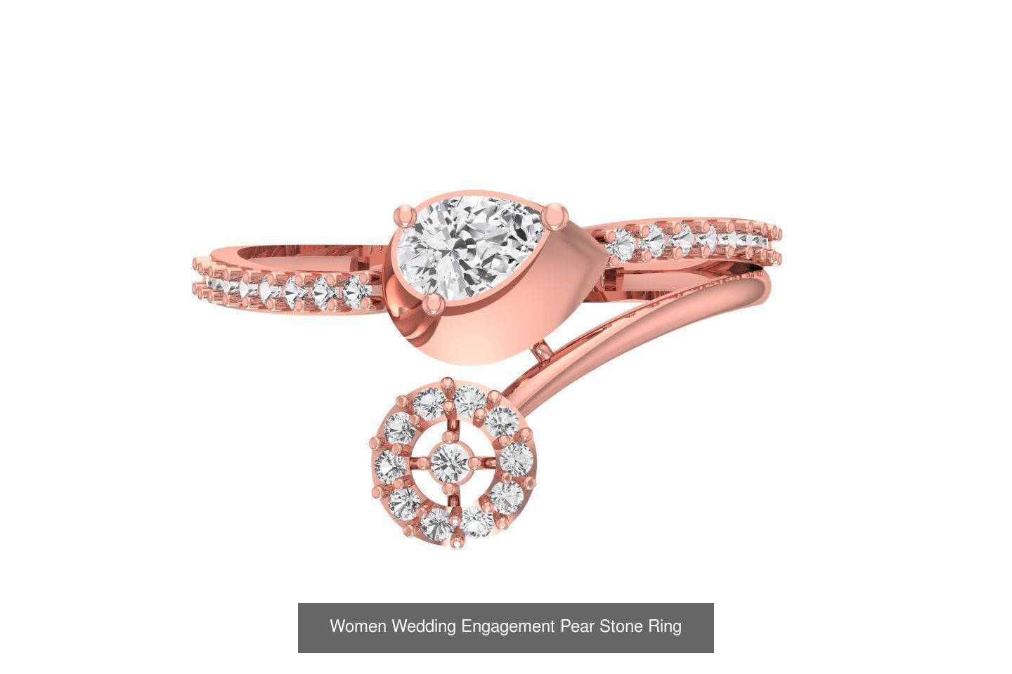 77 Different Shape Stone Rings 3dm STL OBJ FBX Detail Collection _46