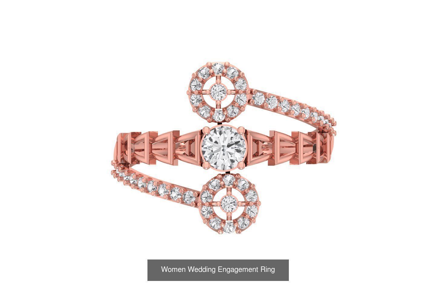 77 Different Shape Stone Rings 3dm STL OBJ FBX Detail Collection _12