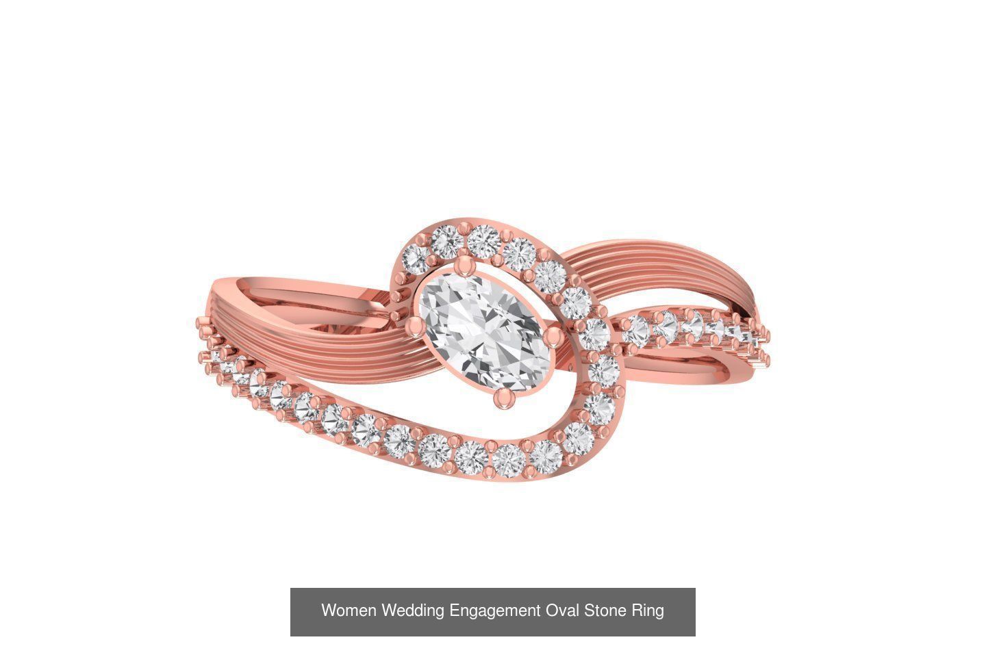 77 Different Shape Stone Rings 3dm STL OBJ FBX Detail Collection _15