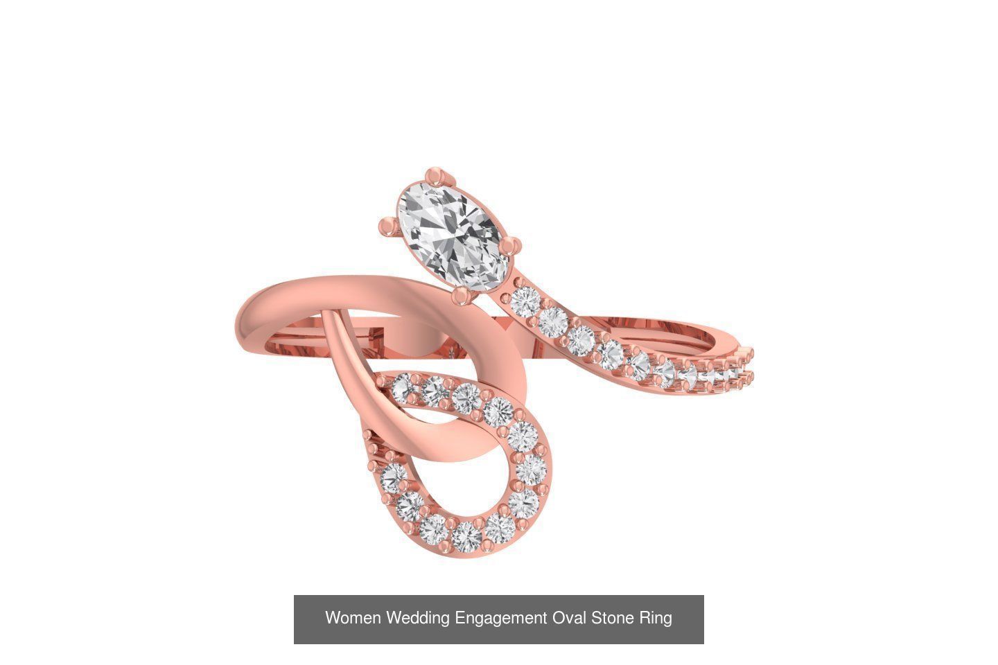 77 Different Shape Stone Rings 3dm STL OBJ FBX Detail Collection _43