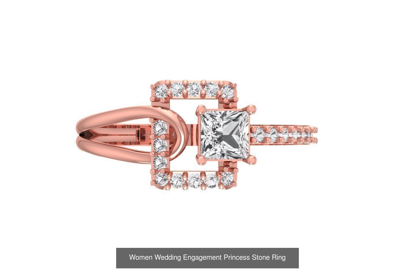 77 Different Shape Stone Rings 3dm STL OBJ FBX Detail Collection _64