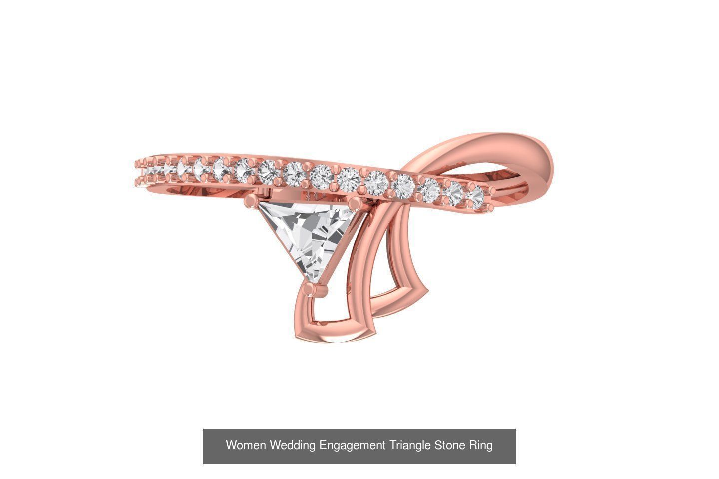 77 Different Shape Stone Rings 3dm STL OBJ FBX Detail Collection _26