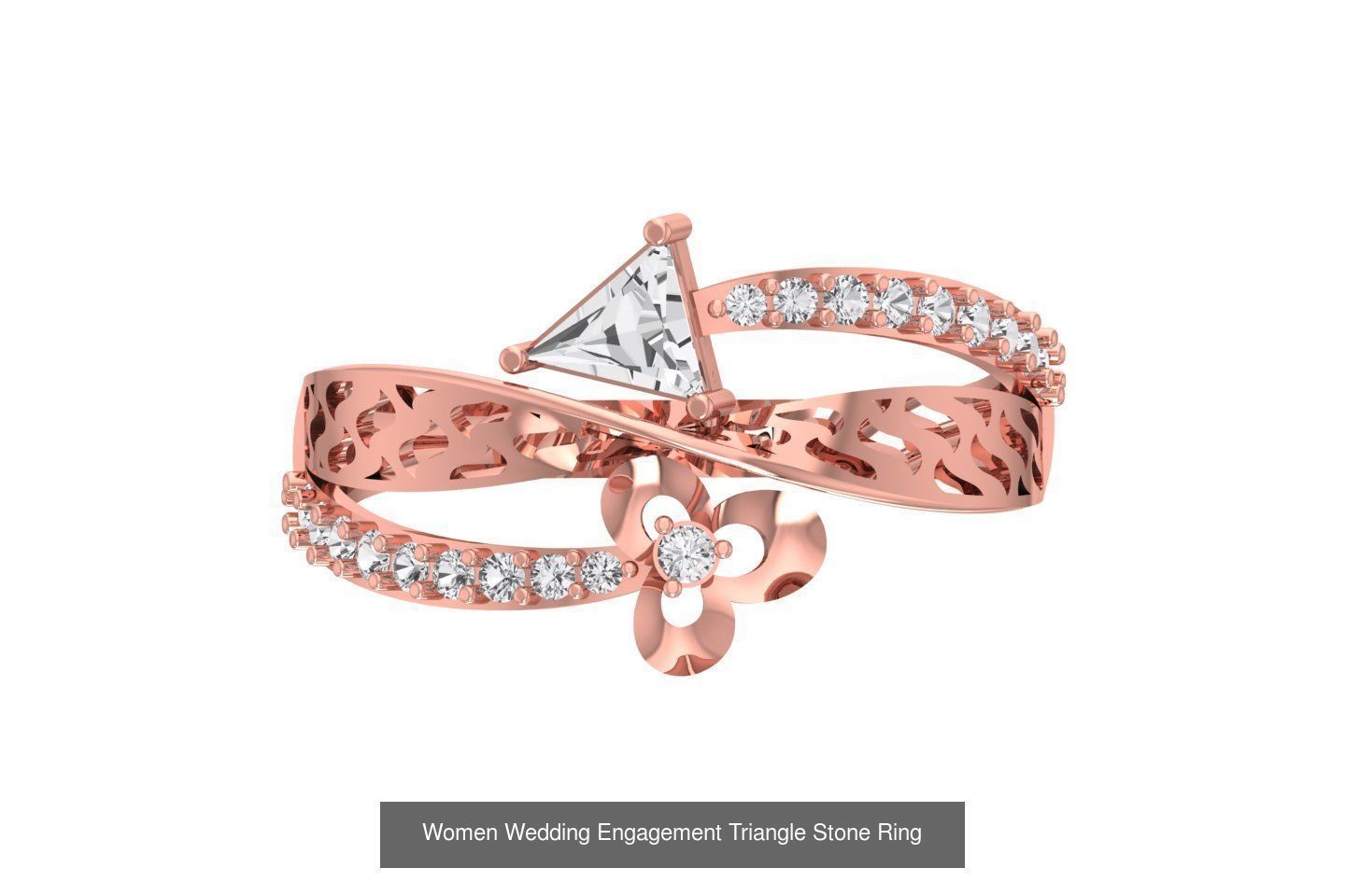 77 Different Shape Stone Rings 3dm STL OBJ FBX Detail Collection _18