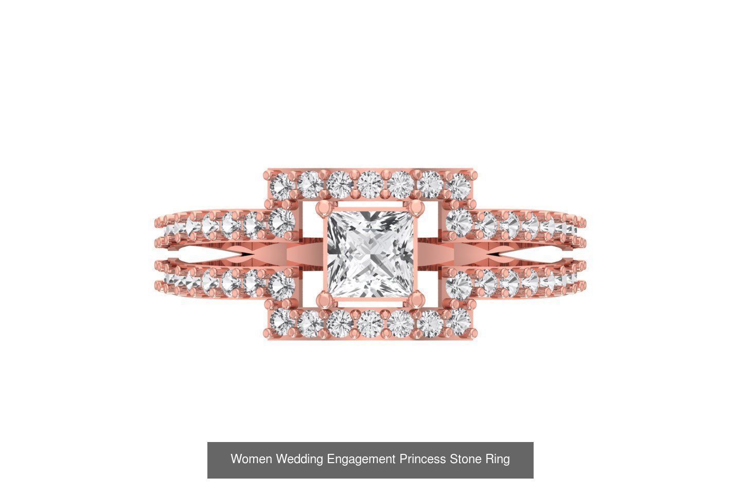 77 Different Shape Stone Rings 3dm STL OBJ FBX Detail Collection _20