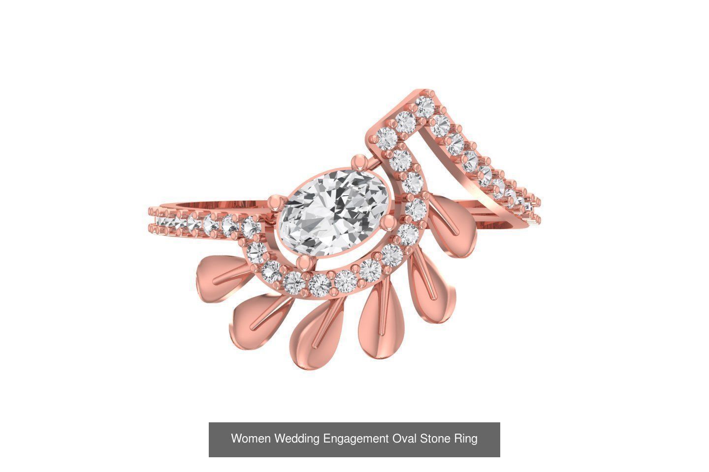 77 Different Shape Stone Rings 3dm STL OBJ FBX Detail Collection _10