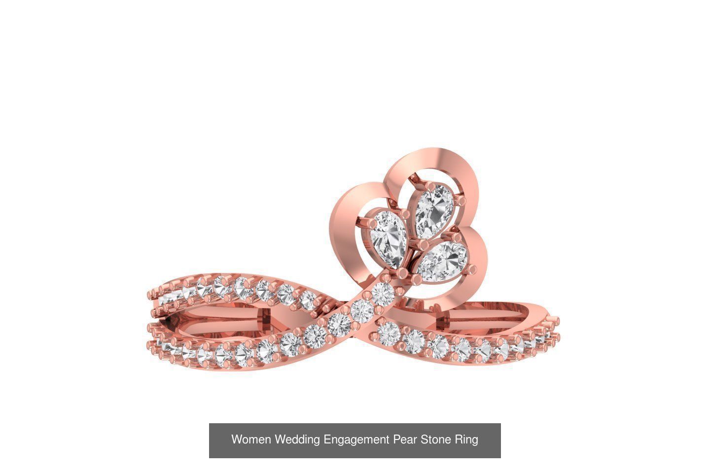 77 Different Shape Stone Rings 3dm STL OBJ FBX Detail Collection _56