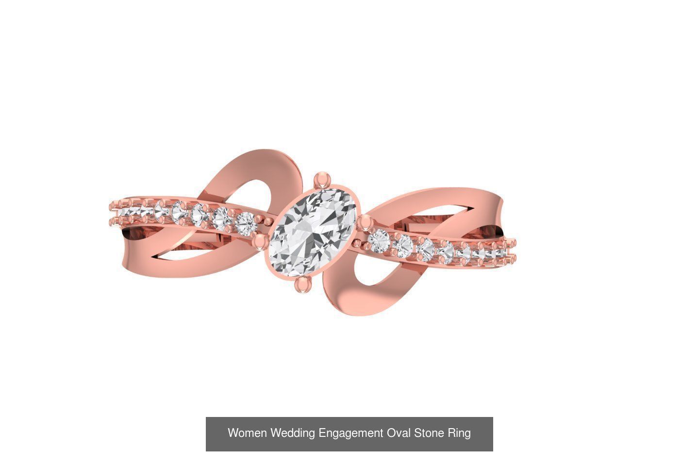 77 Different Shape Stone Rings 3dm STL OBJ FBX Detail Collection _70