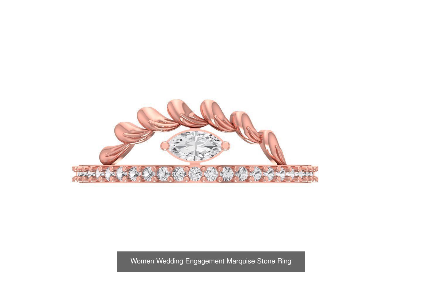 77 Different Shape Stone Rings 3dm STL OBJ FBX Detail Collection _28