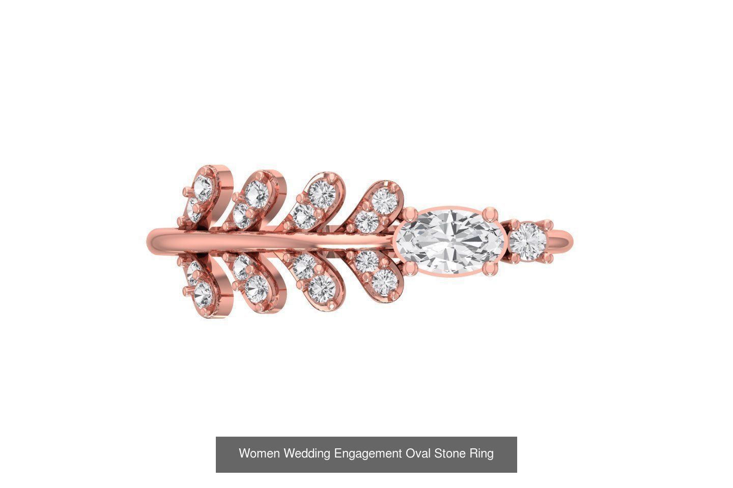 77 Different Shape Stone Rings 3dm STL OBJ FBX Detail Collection _27