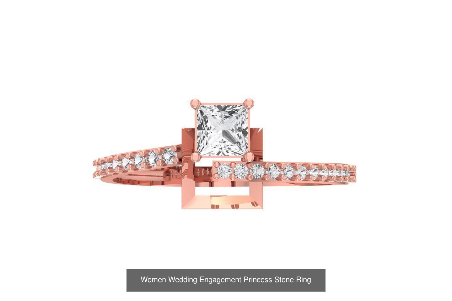 77 Different Shape Stone Rings 3dm STL OBJ FBX Detail Collection _47