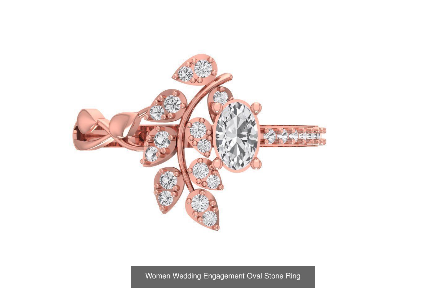 77 Different Shape Stone Rings 3dm STL OBJ FBX Detail Collection _76