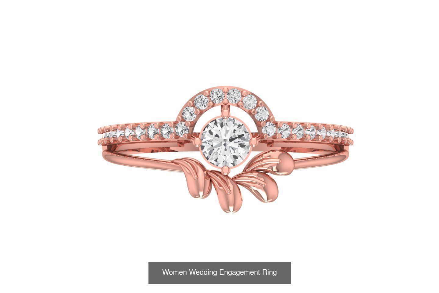 77 Different Shape Stone Rings 3dm STL OBJ FBX Detail Collection _13