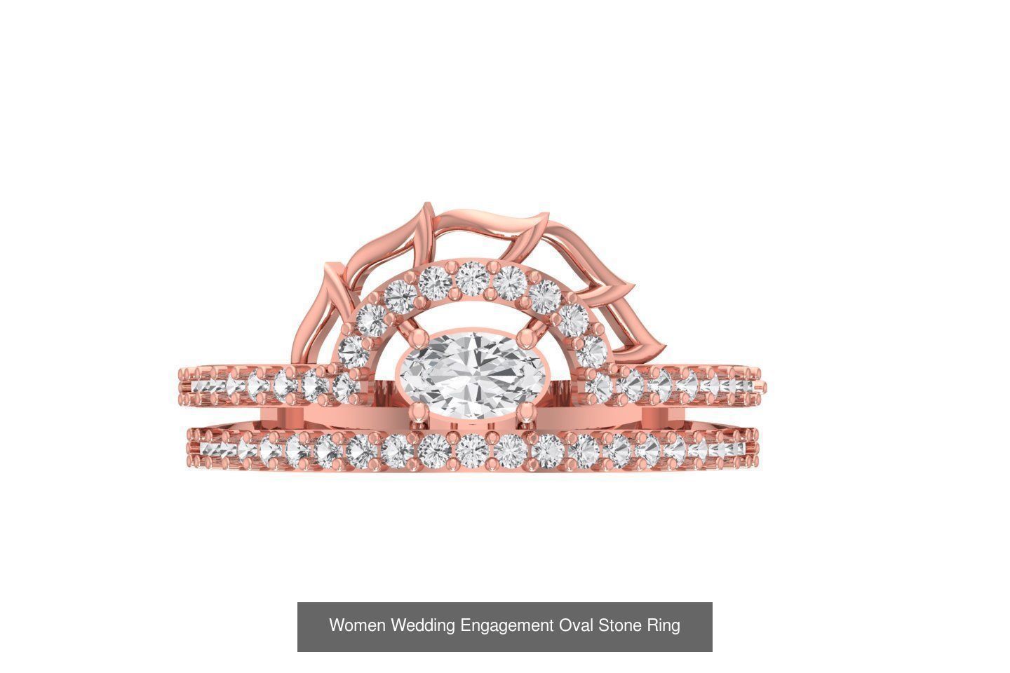 77 Different Shape Stone Rings 3dm STL OBJ FBX Detail Collection _11