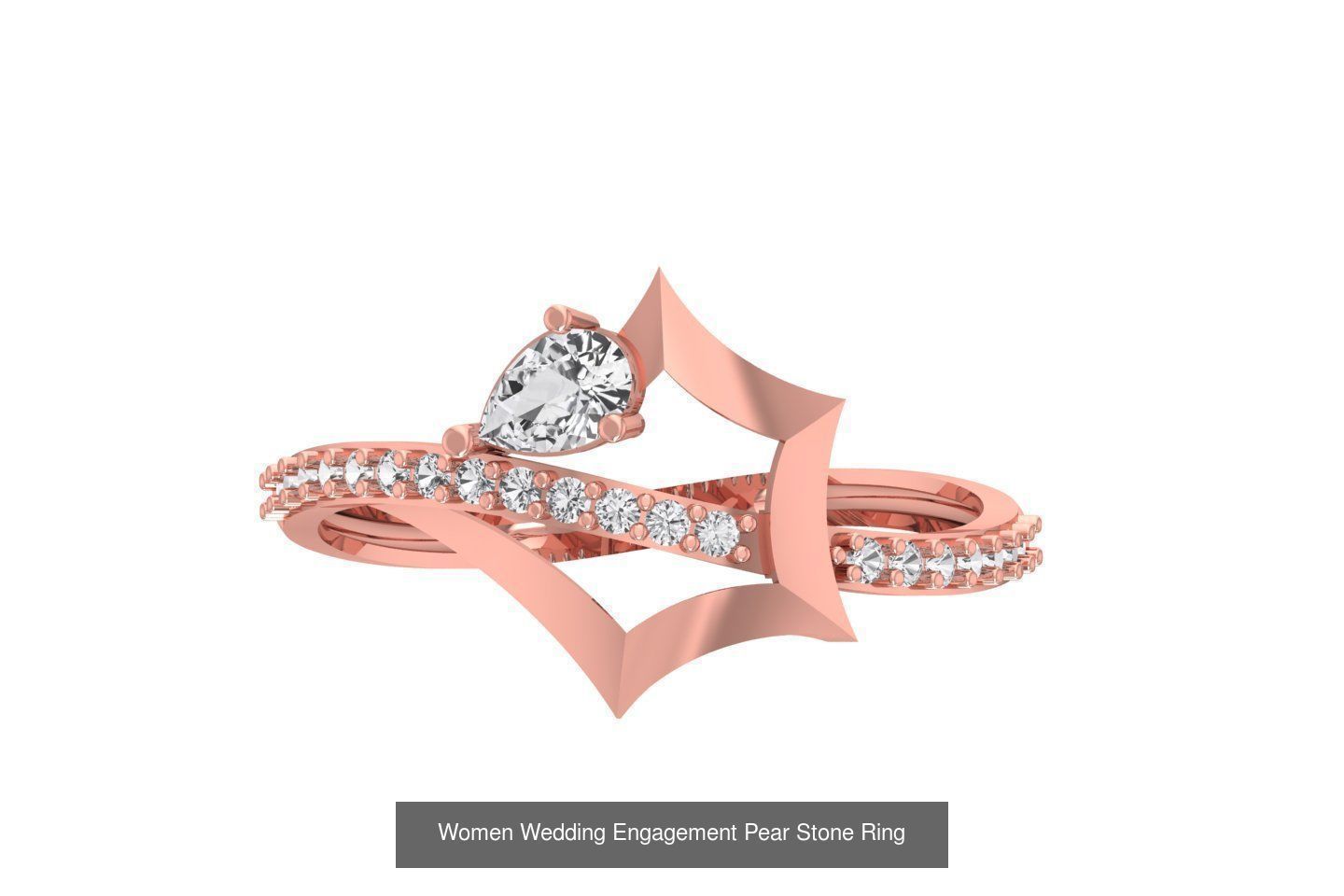 77 Different Shape Stone Rings 3dm STL OBJ FBX Detail Collection _29