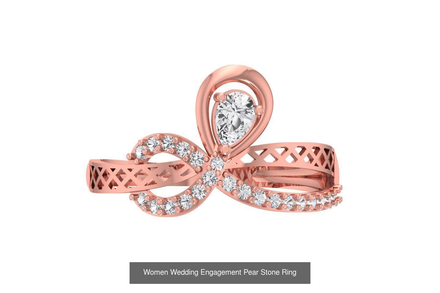 77 Different Shape Stone Rings 3dm STL OBJ FBX Detail Collection _23