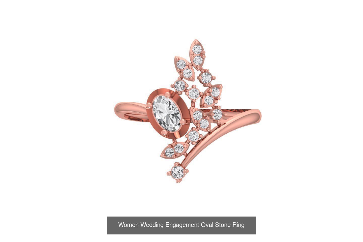 77 Different Shape Stone Rings 3dm STL OBJ FBX Detail Collection _42